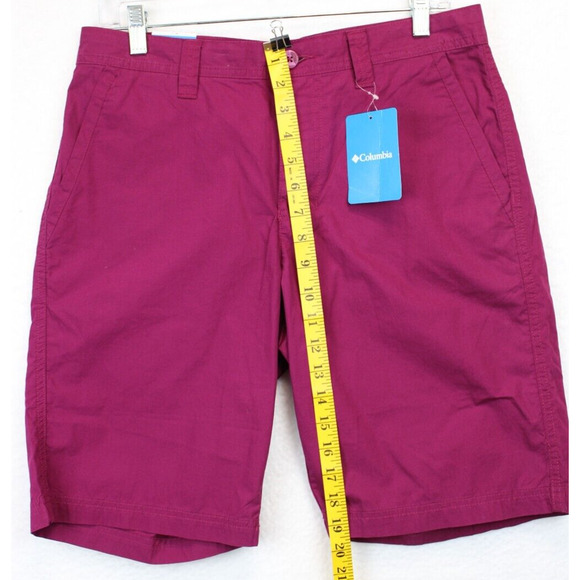 Columbia Washed Out Chino Shorts Men's 30 / 10" Dark Magenta Outdoors Preppy - Picture 3 of 10